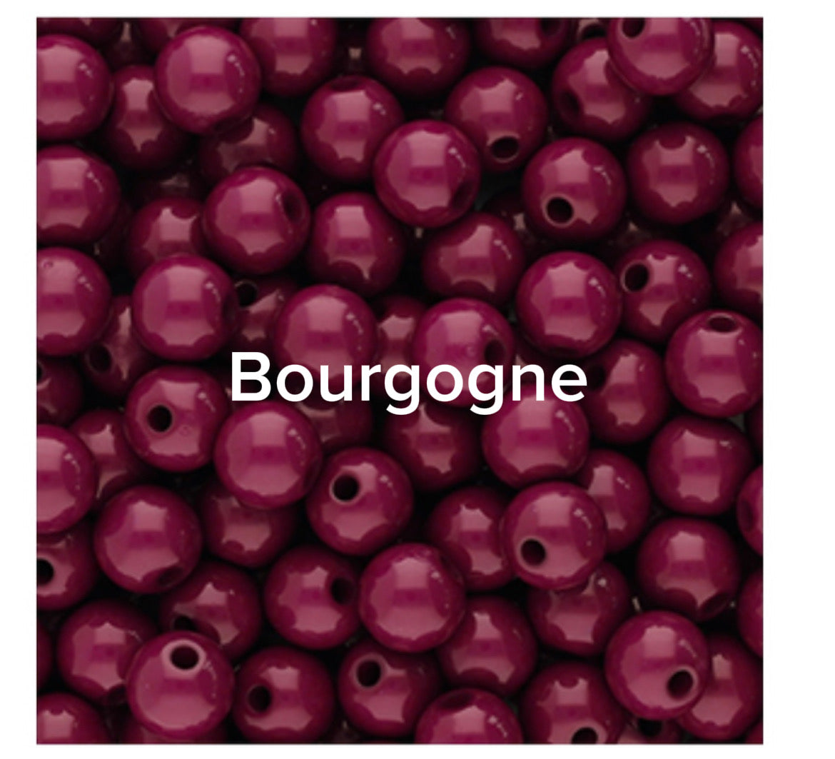 Collier Paulette – Perles Acryliques & Cœur en Résine - choisis ton coeur