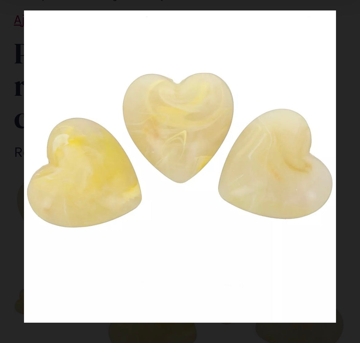 Collier Paulette – Perles Acryliques & Cœur en Résine - choisis ton coeur