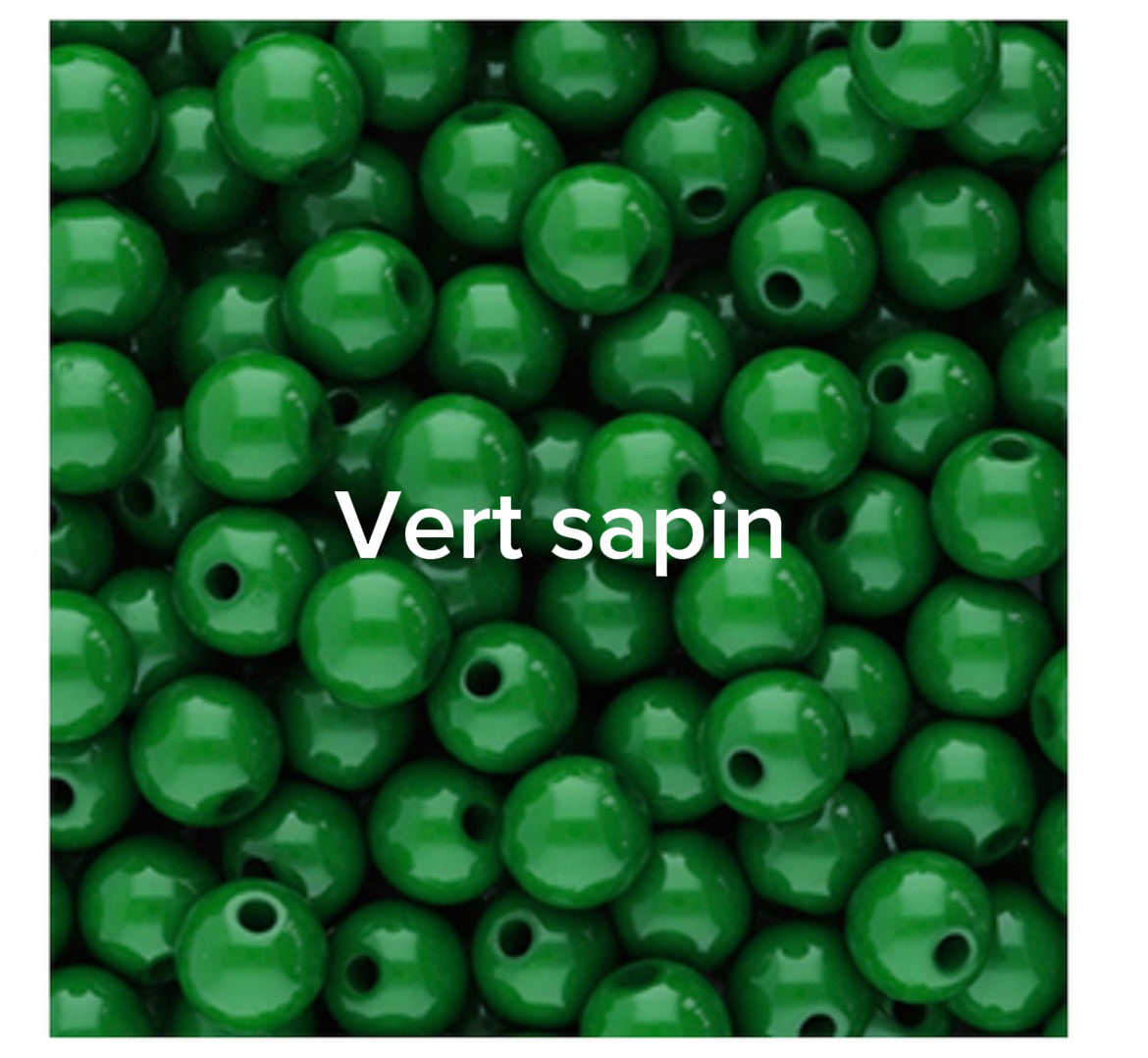 Collier Paulette – Perles Acryliques & Cœur en Résine