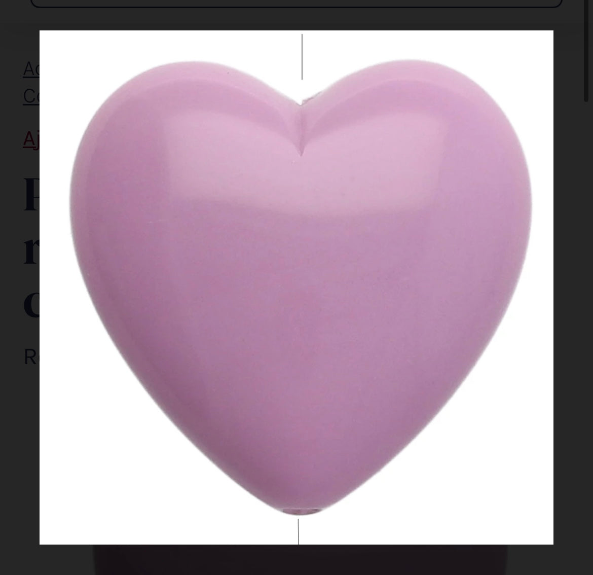 Collier Paulette – Perles Acryliques & Cœur en Résine