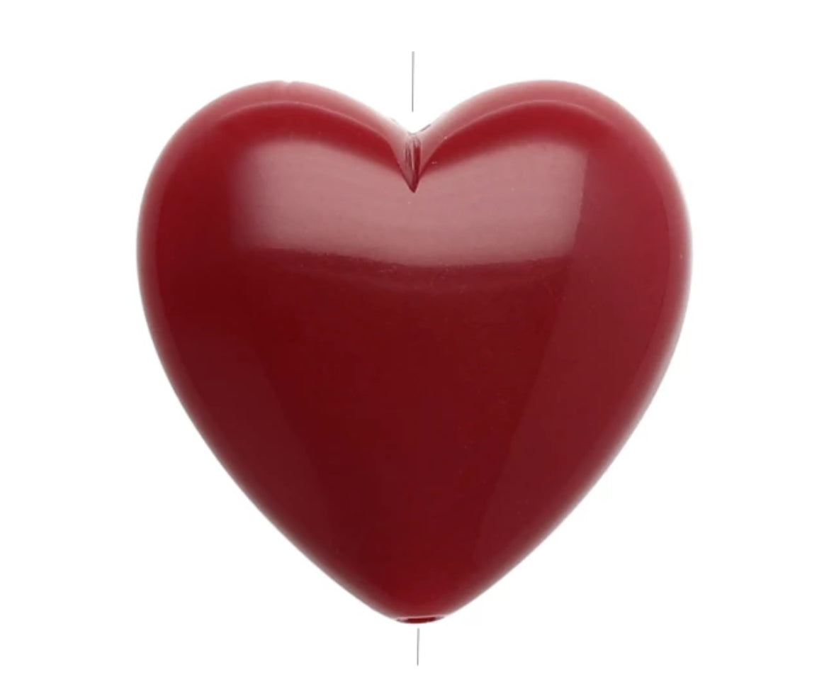 Collier Paulette – Perles Acryliques & Cœur en Résine